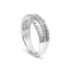 Anillo de Diamante Princesa de Oro Blanco de 10K con Shank Dividido - Talla 7