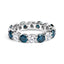 Bague en Eternité Alternée en Diamant en Or Blanc 14K
