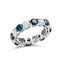Bague en Eternité Alternée en Diamant en Or Blanc 14K