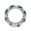 Bague en Eternité Alternée en Diamant en Or Blanc 14K