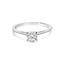 Bague de fiançailles solitaire en diamant cultivé en laboratoire en or blanc 14K - Taille 7