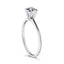 Bague de fiançailles solitaire en diamant cultivé en laboratoire en or blanc 14K - Taille 7