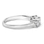 Anillo de Compromiso de Diamante Creado en Laboratorio de 3 Piedras en Oro Blanco de 14K - Talla 7