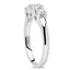 Anillo de Compromiso de Diamante Creado en Laboratorio de 3 Piedras en Oro Blanco de 14K - Talla 7