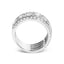 .925 Sterling Silver Lab Grown Diamond Three-Row Pavé Band Ring