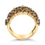 10K Yellow Gold Plated .925 Sterling Silver Champagne Diamond Ring - Size 7