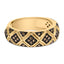 Bague géométrique en diamant champagne plaqué or jaune 10K - Taille 7