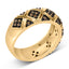 Bague géométrique en diamant champagne plaqué or jaune 10K - Taille 7