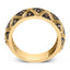 Bague géométrique en diamant champagne plaqué or jaune 10K - Taille 7