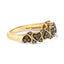 10K Yellow Gold Plated Sterling Silver Diamond Band Ring - Size 7