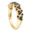 10K Yellow Gold Plated Sterling Silver Diamond Band Ring - Size 7