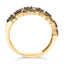 10K Yellow Gold Plated Sterling Silver Diamond Band Ring - Size 7