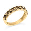 Bague en Argent Sterling .925 Plaqué Or Jaune 10K avec Diamants Champagne - Taille 7