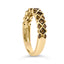 Bague en Argent Sterling .925 Plaqué Or Jaune 10K avec Diamants Champagne - Taille 7