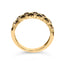 Bague en Argent Sterling .925 Plaqué Or Jaune 10K avec Diamants Champagne - Taille 7
