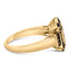 10K Yellow Gold Plated .925 Sterling Silver Champagne Diamond Ring - Size 7
