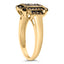 10K Yellow Gold Plated .925 Sterling Silver Champagne Diamond Ring - Size 7