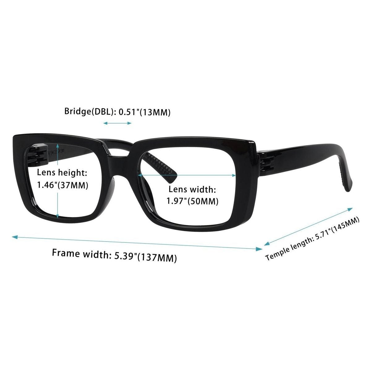 30% Blue Light Blocking Metalless Eyeglasses NR9107-B15