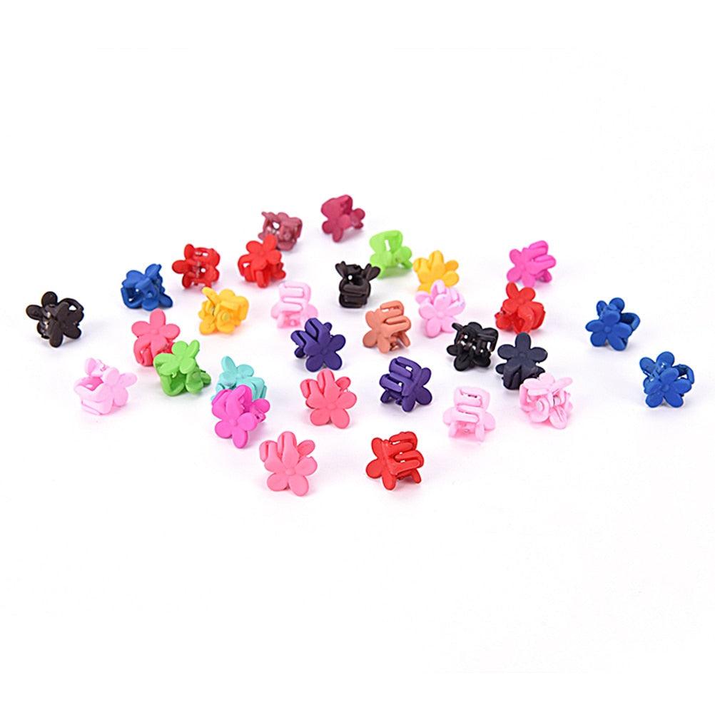 30 Pcs Mini Flower Hair Clips for Kids and Women