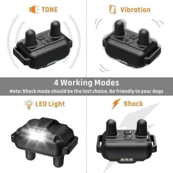 Collier de dressage pour chien étanche rechargeable de 3000 pieds