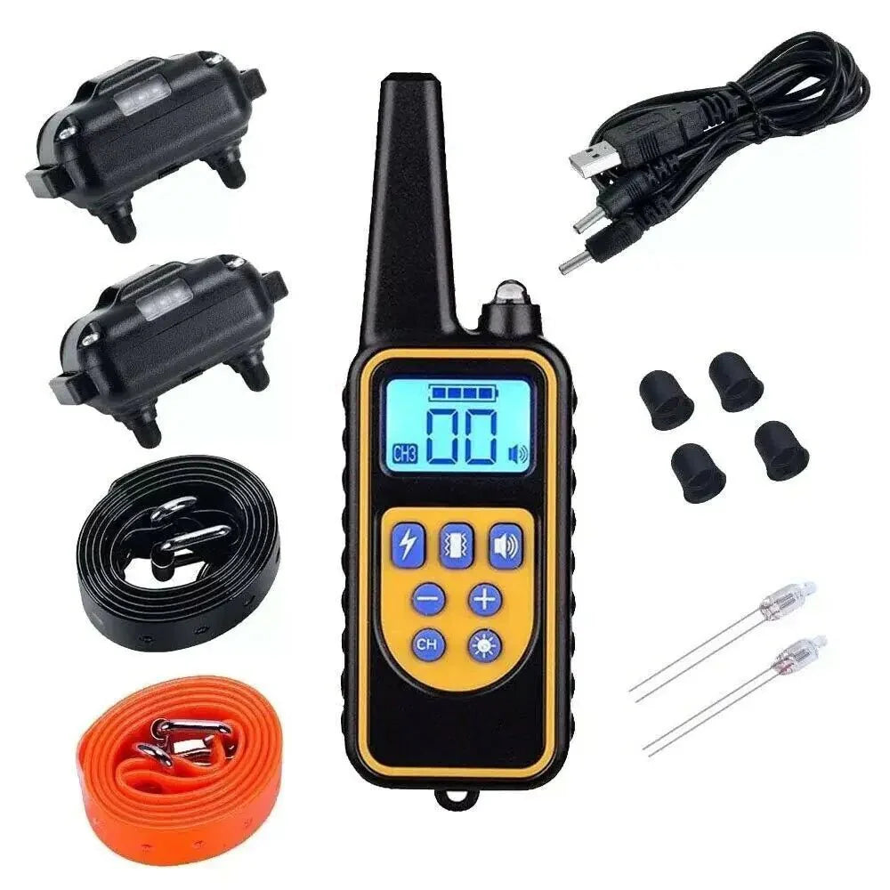 Collier de dressage pour chien étanche rechargeable de 3000 pieds