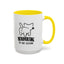 Introvertido. No molestar. Taza de café de gato en dos tonos