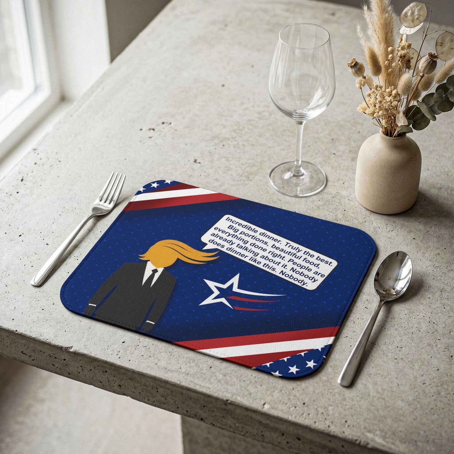 Personnage principal au dîner – Sous-plat en cuir Americana