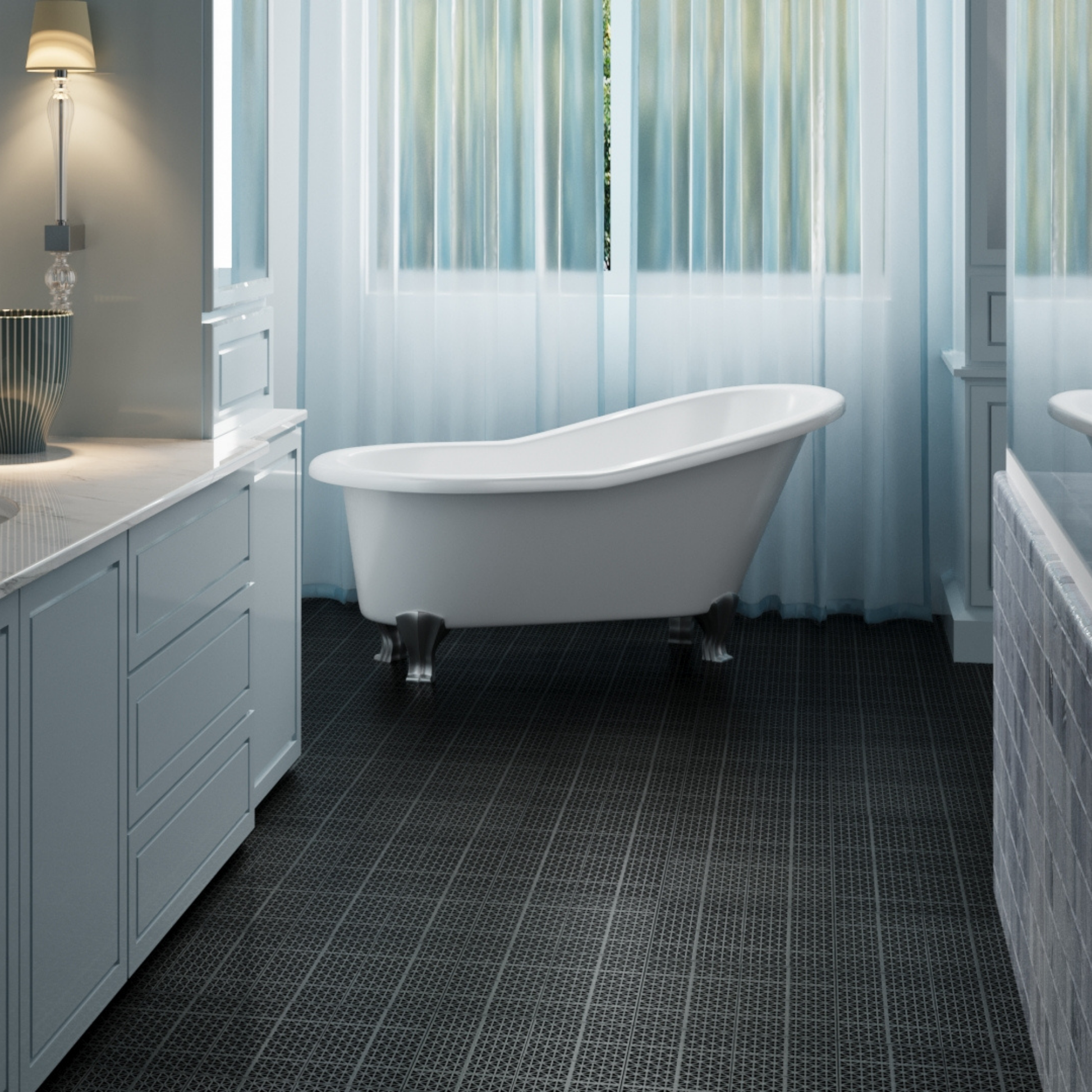 12 x 12 inch black interlocking deck tiles, plastic waterproof, weighing up to 6613 pounds, with a rose pattern pack of 12 - Korvel