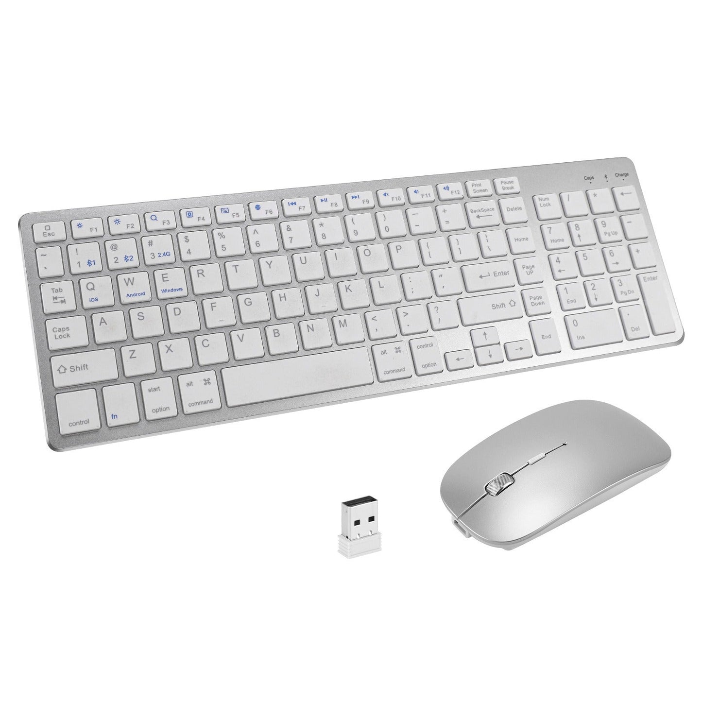 Charging Bluetooth the third mock examination wireless keyboard two zone digital mouse set for iPad game mute office - Korvel