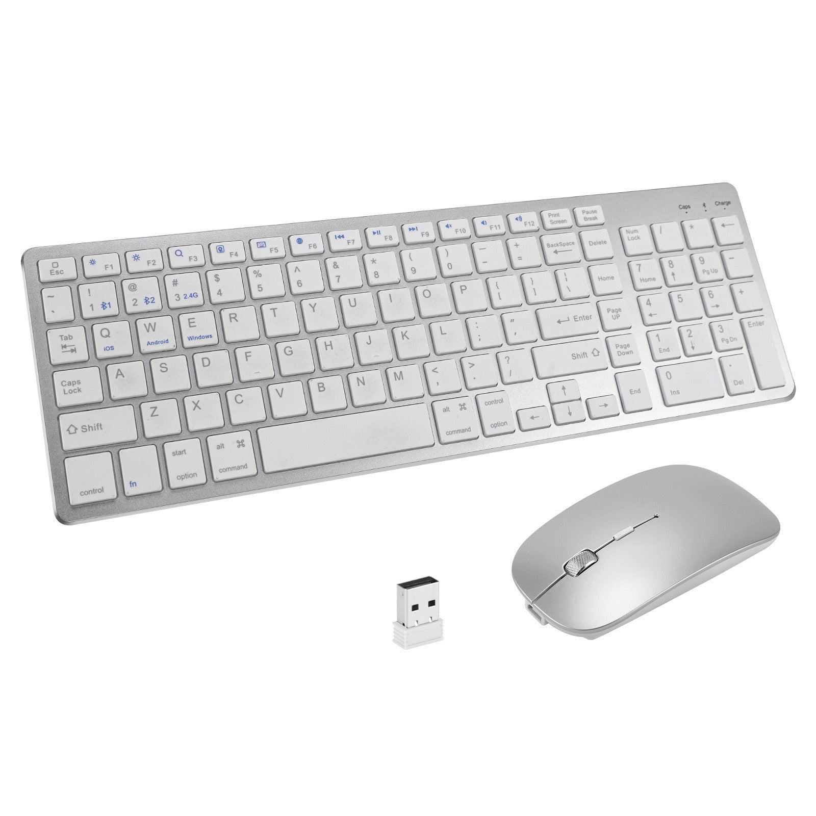 Charging Bluetooth the third mock examination wireless keyboard two zone digital mouse set for iPad game mute office - Korvel