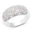0.96 Carat White Diamond .925 Sterling Silver Engagement Ring