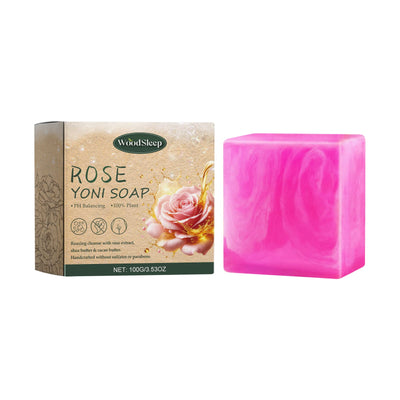 Rose Scented Soap, Women's Skin Care Bath Clean Odors Relieve Body Discomfort Relieve Itching - Korvel