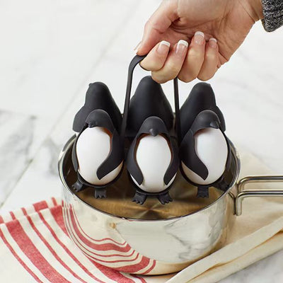 Creative and Cute Little Penguin Home Egg Cooking Device Egg Refrigerator Storage Combination Egg Holder God - Korvel