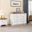 Solid Pine Murphy Bed Chest with Charging Station and Large Storage Drawer for Home Office or Small Room , Queen, White+Walnut - Korvel