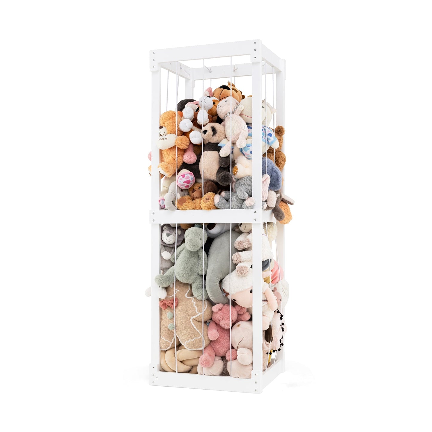 Almacenamiento Grande para Animales de Peluche de 300L con Parte Superior Abierta - Blanco