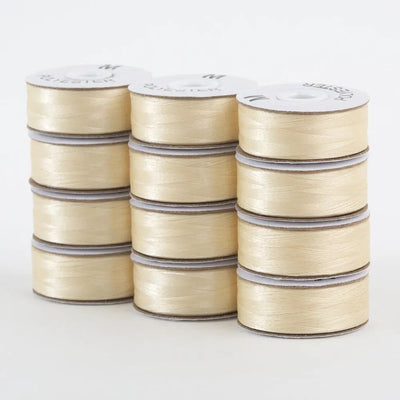 Super Bobs Poly #620 Cream M-Style 12 Pack Pre-Wound Bobbins