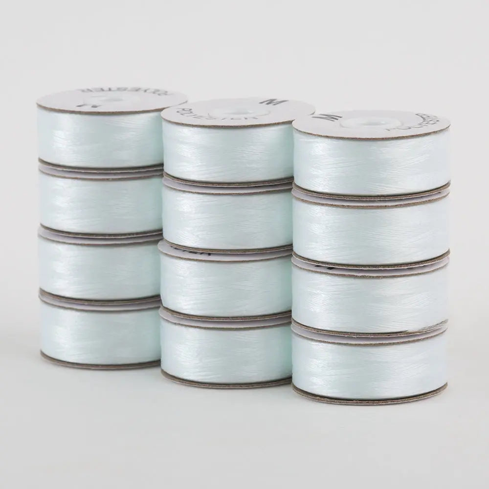 Super Bobs Poly #621 Lace White (M-Style) - 12 Pack Pre-Wound Bobbins