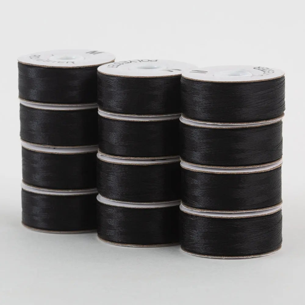 Bobines pré-enroulées Super Bobs Poly #625 Noires M-Style 12 Pack