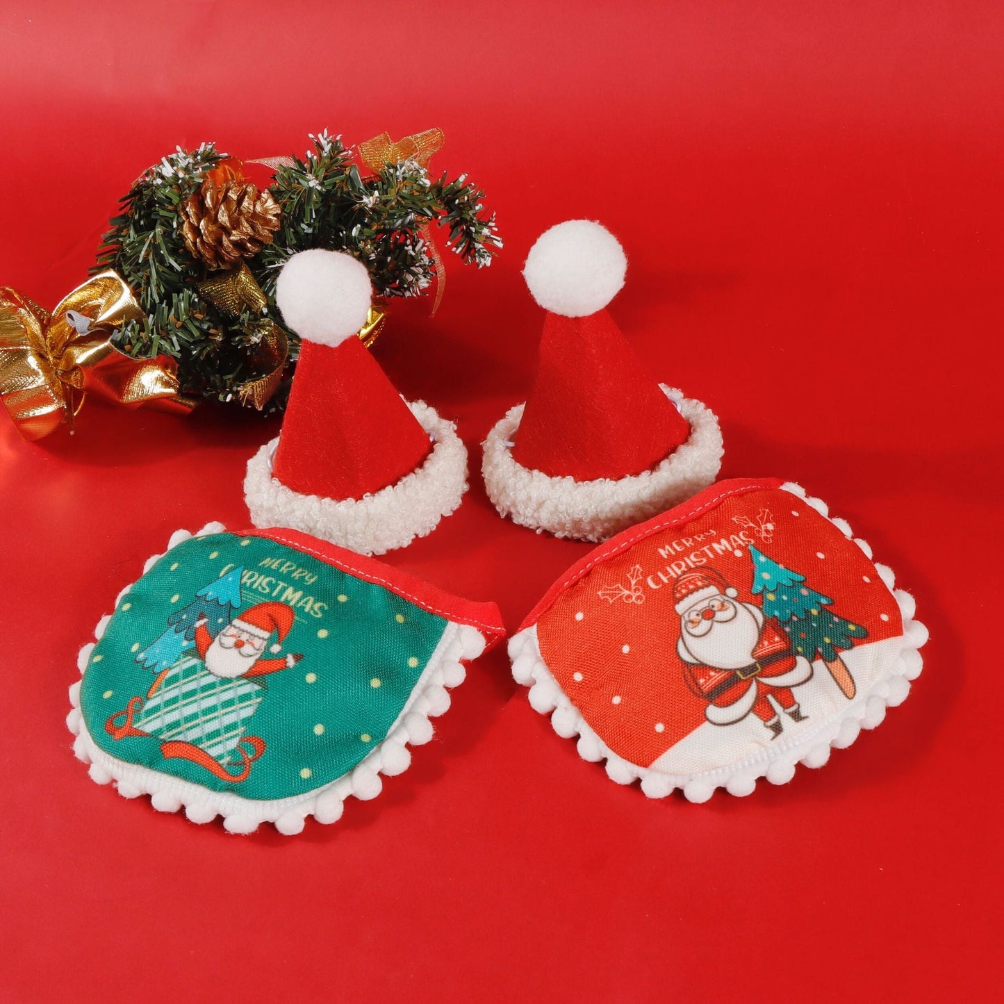 Ensemble de Costume Festif pour Animaux de Compagnie pour Célébrations de Noël