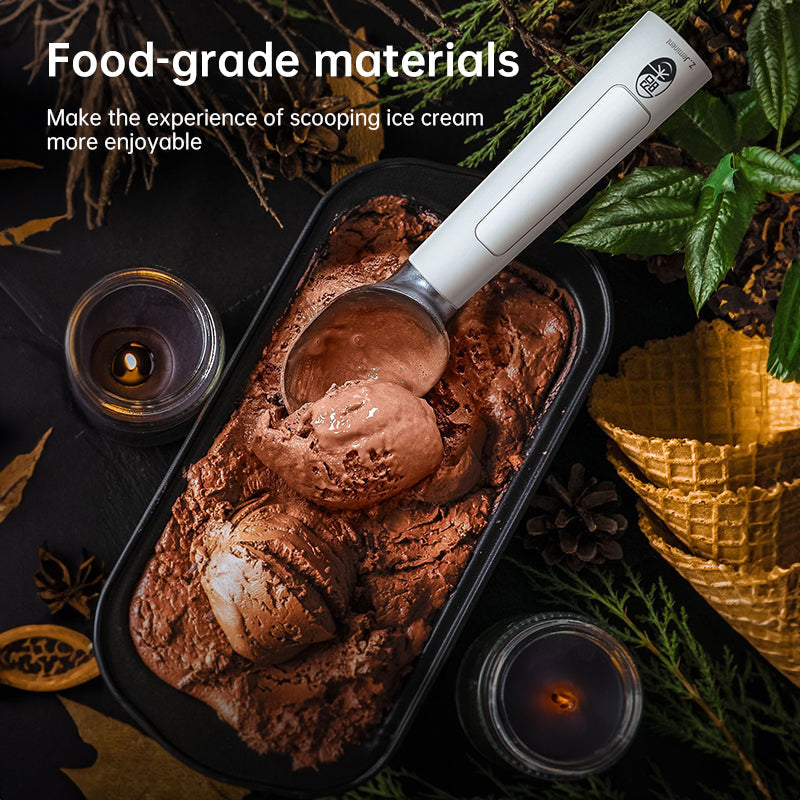 Rechargeable Heated Scoop: Adjustable Temp, Rapid Heat for Ice Cream & More - Korvel