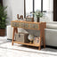 Medieval modern console table with entrance storage space, multifunctional entrance table with 3 drawers, open storage rack - Korvel