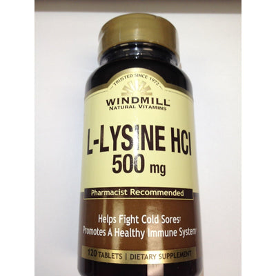 Windmill L-Lysine HCl 500 Mg Tablets - 120 Count