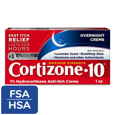 Cortizone 10 Maximum Strength Overnight Anti-Itch Creme, 1 Oz