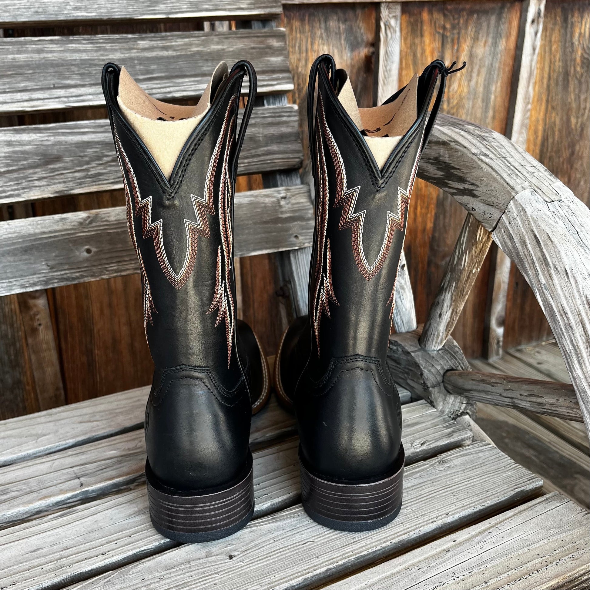 Ariat Men's All-Black Plano Cowboy Boots - Korvel