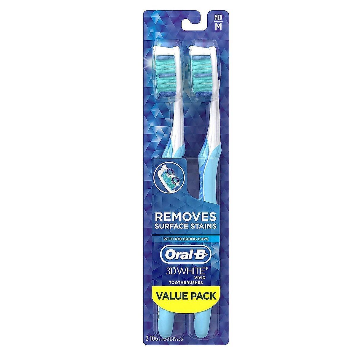 Oral-B Vivid Whitening Manual Toothbrush - Medium Value Pack