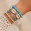 Bohemian vacation style shell rice bead bracelet Bracelet beach starfish bead set for women - Korvel
