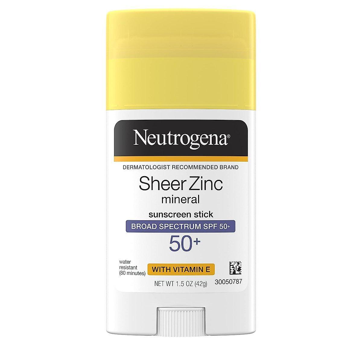 Stick de Protector Solar Mineral Neutrogena Sheer Zinc Oxide SPF 50+