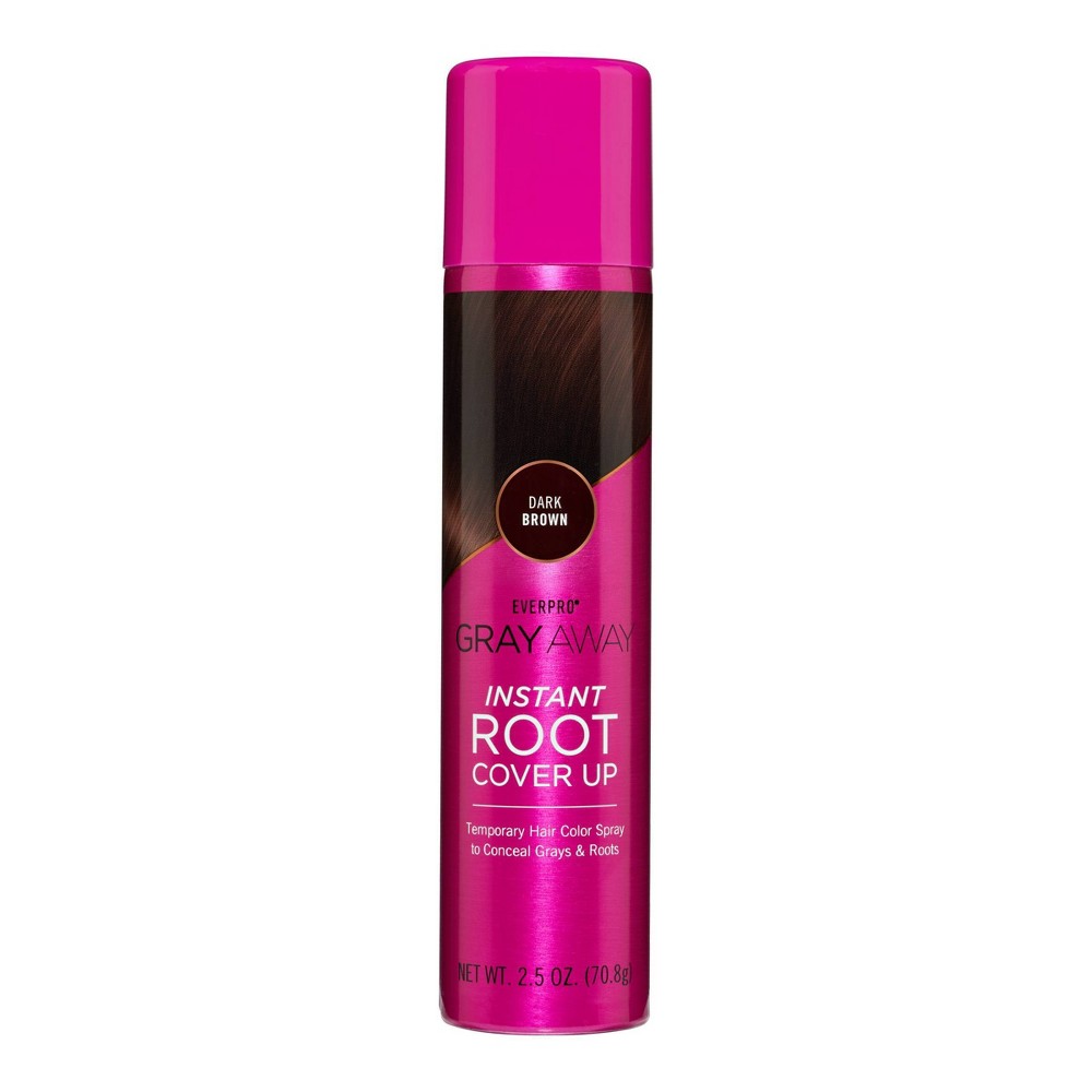Everpro Gray Away Instant Root Cover Up Spray - Marrón Oscuro 2.5 Oz