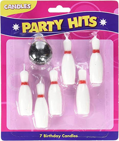 Bowling Pins and Ball Candle Set - 7 Pieces