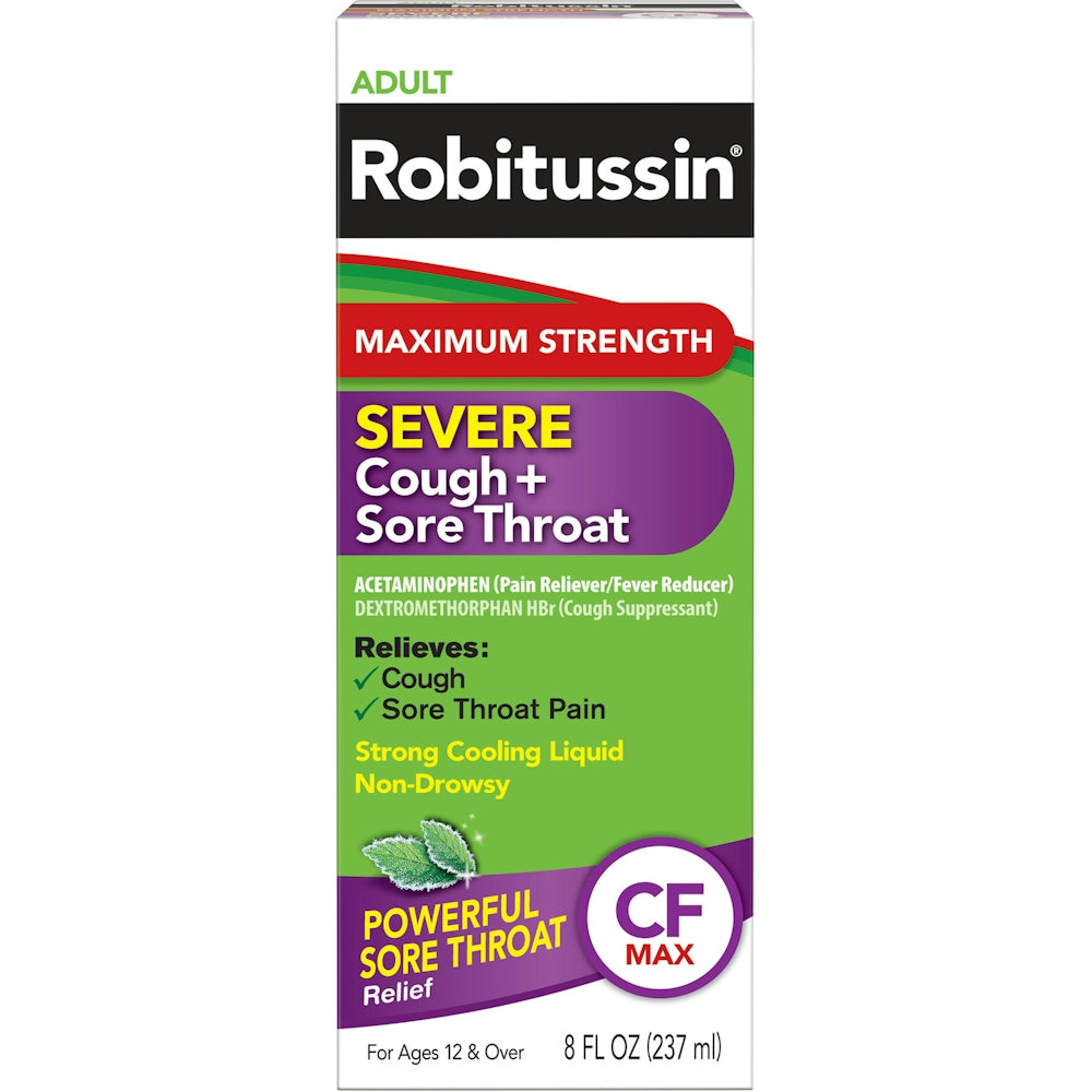 Robitussin Adult Maximum Strength Cough Relief Medicine - Mint Flavor